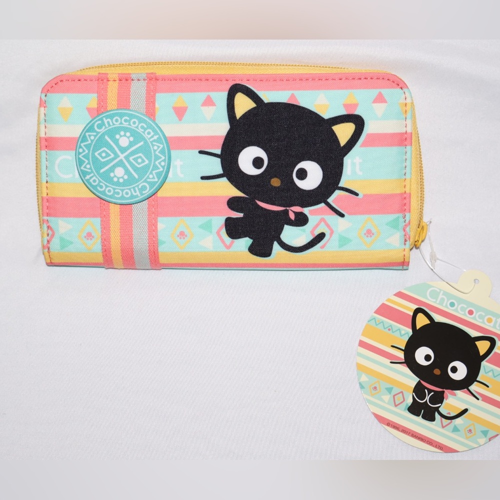 Chococat long wallet orange and teal new with tags